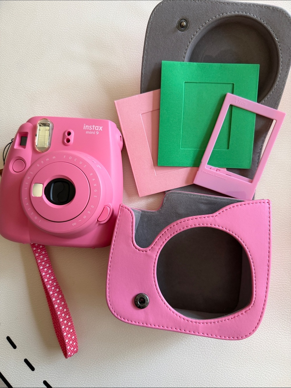 instax Mini 9 Kids Instant Camera in Pink with Matching Case like new